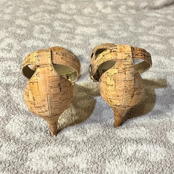 Coach cork leather pumps heels shoes - Picture 3 of 8